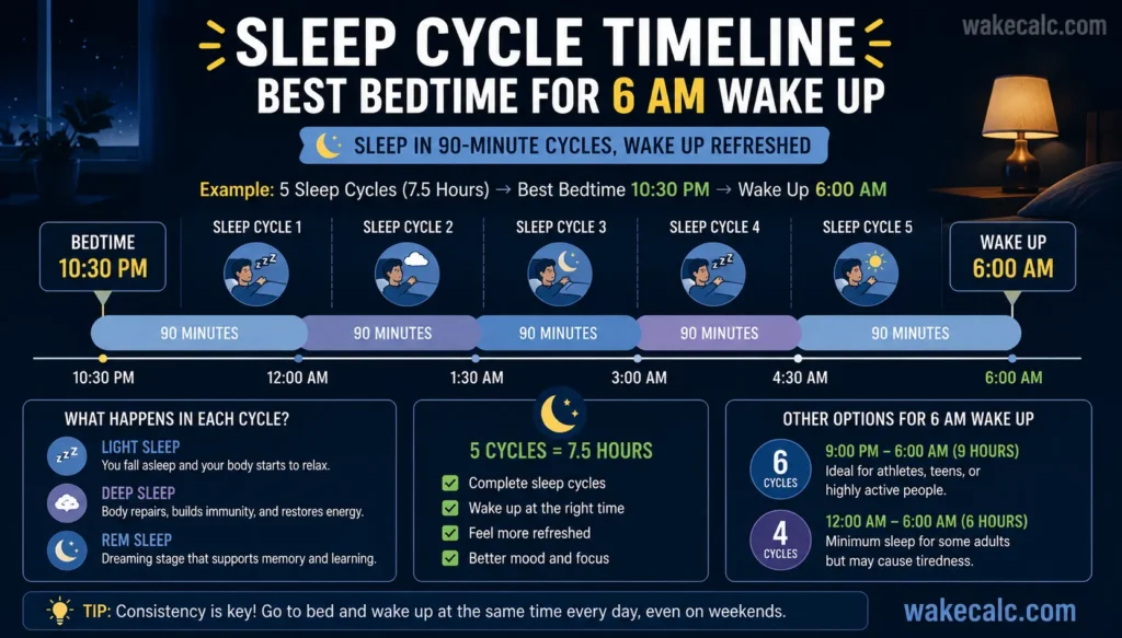 Best Bedtime for 6 AM Wake Up