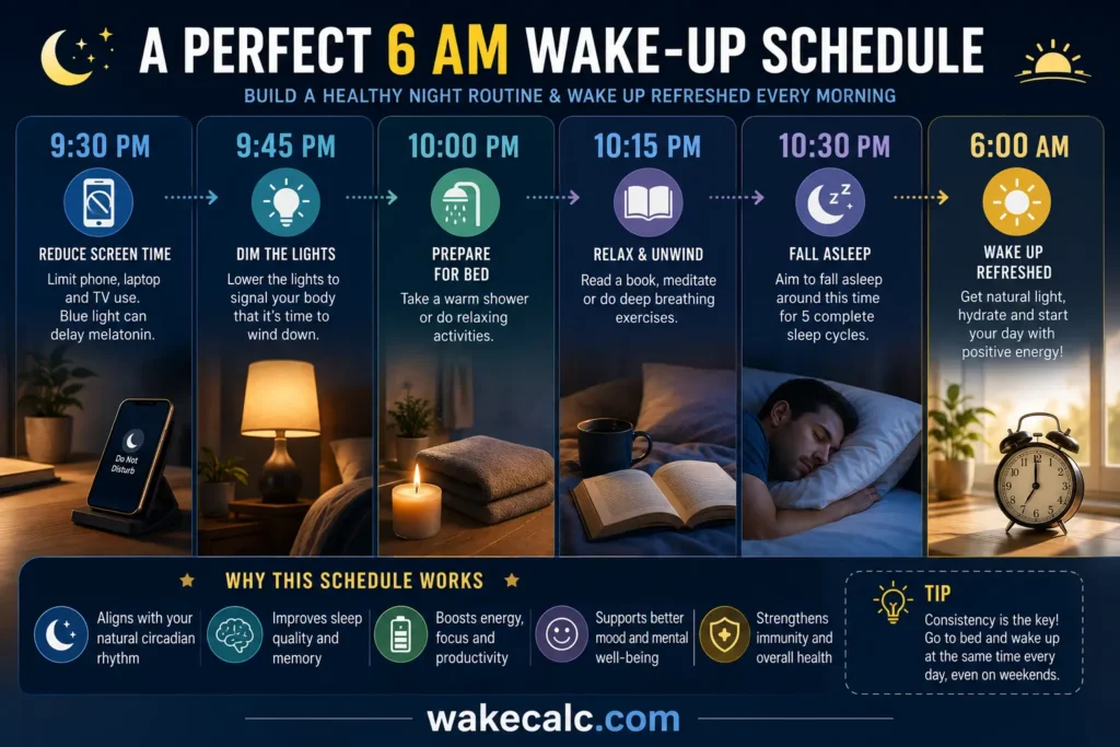 Sample 6 AM Sleep Schedule